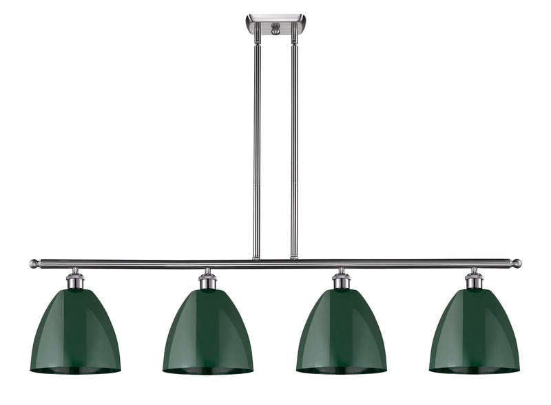Innovations 516-4I-SN-MBD-9-GR Four Light Island Pendant, Brushed Satin Nickel