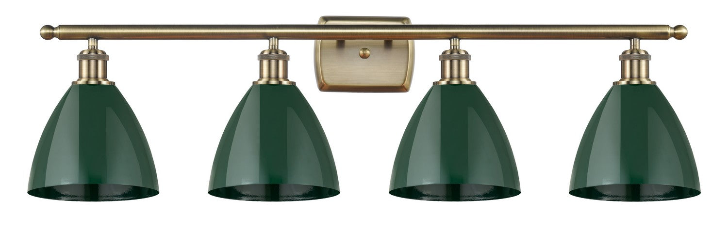 Innovations 516-4W-AB-MBD-75-GR Four Light Bath Vanity, Antique Brass