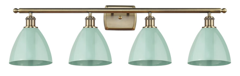 Innovations 516-4W-AB-MBD-75-SF Four Light Bath Vanity, Antique Brass