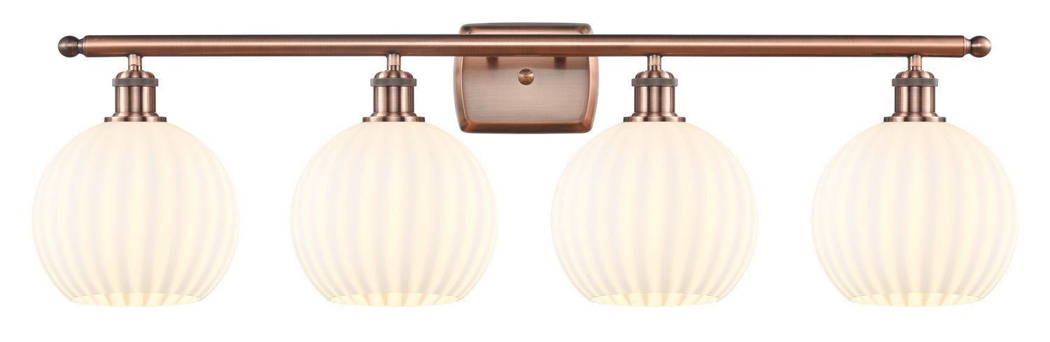Innovations 516-4W-AC-G1217-8WV LED Bath Vanity, Antique Copper