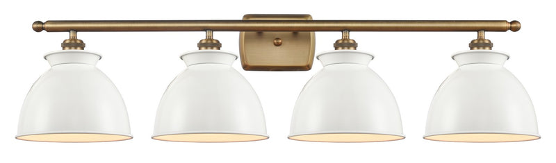 Innovations 516-4W-BB-M14-W Four Light Bath Vanity, Brushed Brass