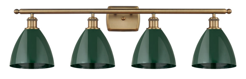 Innovations 516-4W-BB-MBD-75-GR Four Light Bath Vanity, Brushed Brass