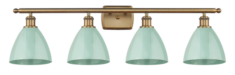 Innovations 516-4W-BB-MBD-75-SF Four Light Bath Vanity, Brushed Brass