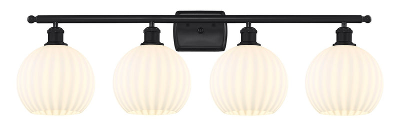 Innovations 516-4W-BK-G1217-8WV LED Bath Vanity, Matte Black