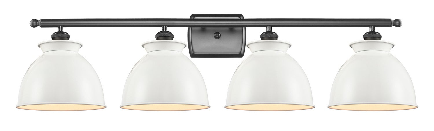 Innovations 516-4W-OB-M14-W Four Light Bath Vanity, Oil Rubbed Bronze