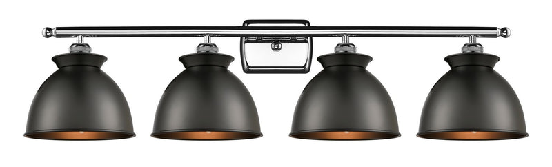 Innovations 516-4W-PC-M14-BK Four Light Bath Vanity, Polished Chrome