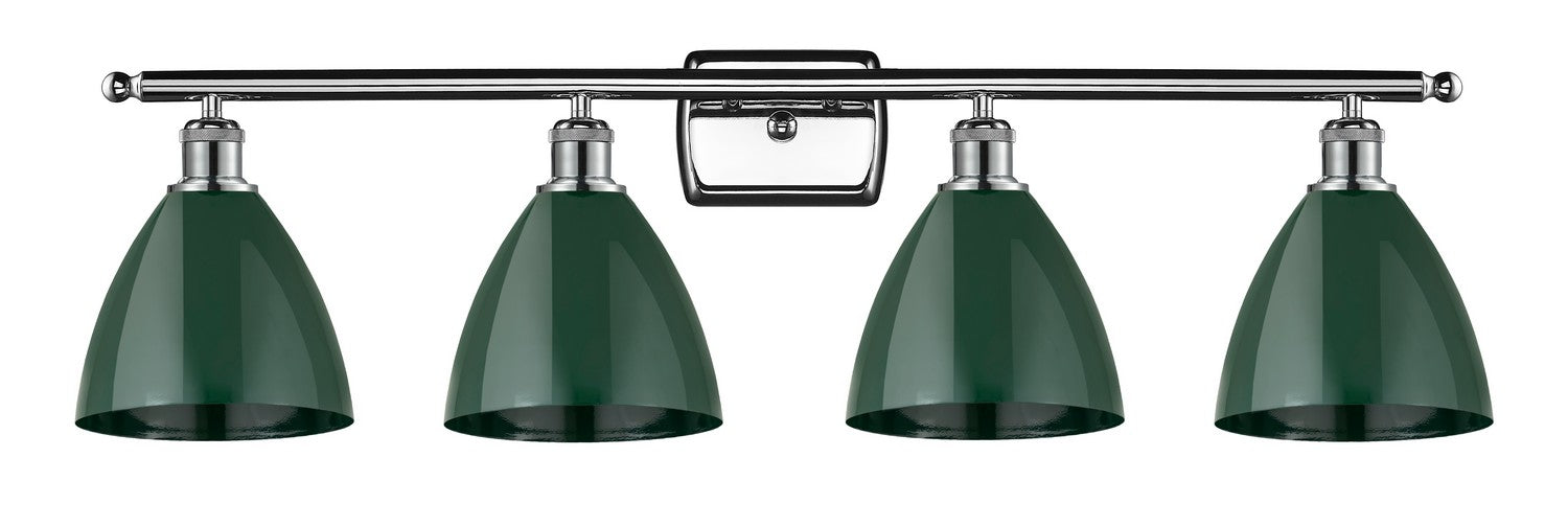 Innovations 516-4W-PC-MBD-75-GR Four Light Bath Vanity, Polished Chrome