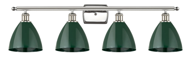 Innovations 516-4W-PN-MBD-75-GR Four Light Bath Vanity, Polished Nickel