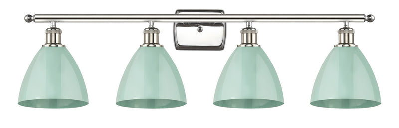 Innovations 516-4W-PN-MBD-75-SF Four Light Bath Vanity, Polished Nickel