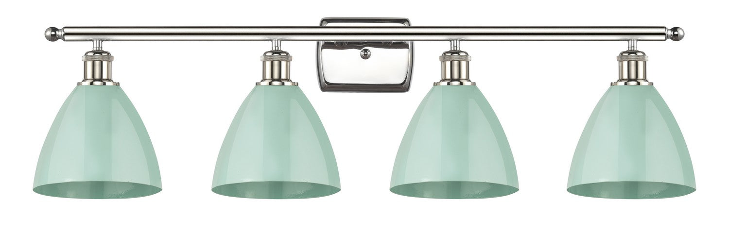 Innovations 516-4W-PN-MBD-75-SF Four Light Bath Vanity, Polished Nickel