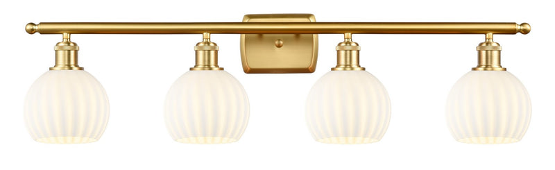 Innovations 516-4W-SG-G1217-6WV LED Bath Vanity, Satin Gold