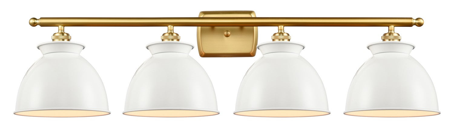 Innovations 516-4W-SG-M14-W Four Light Bath Vanity, Satin Gold
