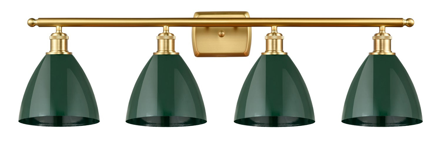 Innovations 516-4W-SG-MBD-75-GR Four Light Bath Vanity, Satin Gold