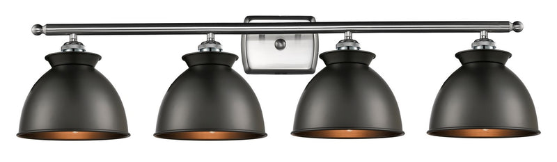 Innovations 516-4W-SN-M14-BK Four Light Bath Vanity, Brushed Satin Nickel