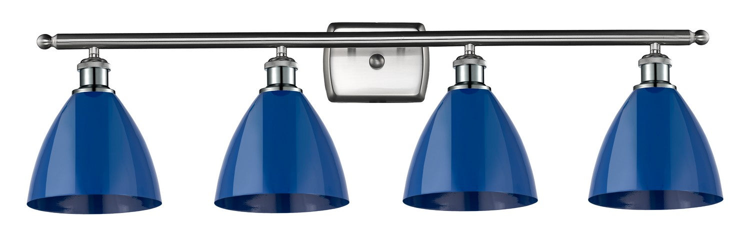 Innovations 516-4W-SN-MBD-75-BL Four Light Bath Vanity, Brushed Satin Nickel