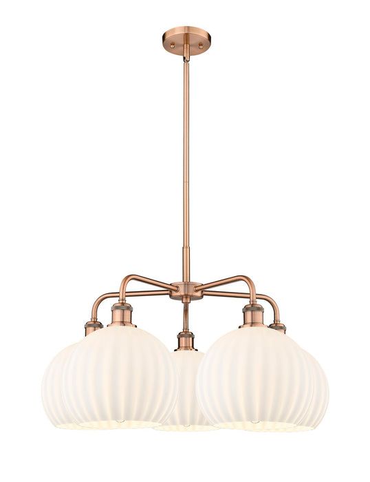 Innovations 516-5CR-AC-G1217-10WV LED Chandelier, Antique Copper