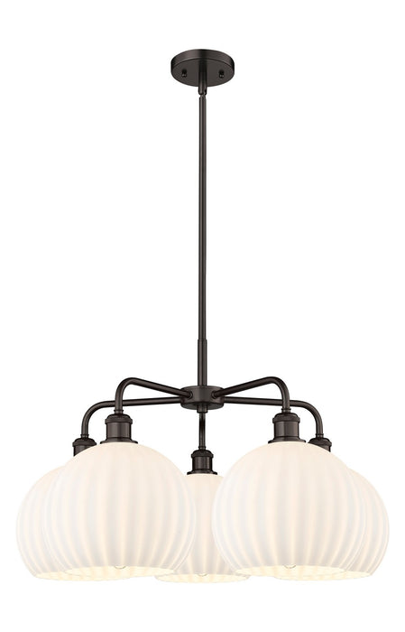Innovations 516-5CR-OB-G1217-10WV LED Chandelier, Oil Rubbed Bronze