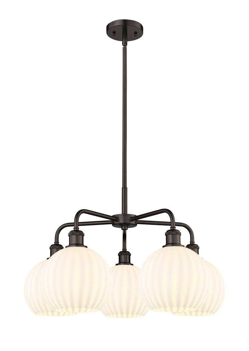 Innovations 516-5CR-OB-G1217-8WV LED Chandelier, Oil Rubbed Bronze
