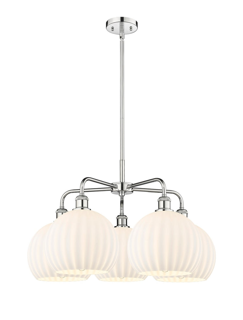 Innovations 516-5CR-PC-G1217-10WV LED Chandelier, Polished Chrome