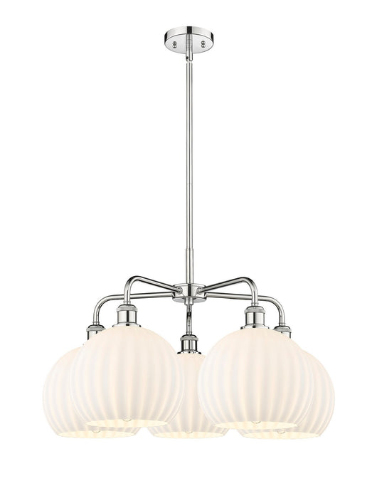 Innovations 516-5CR-PC-G1217-10WV LED Chandelier, Polished Chrome