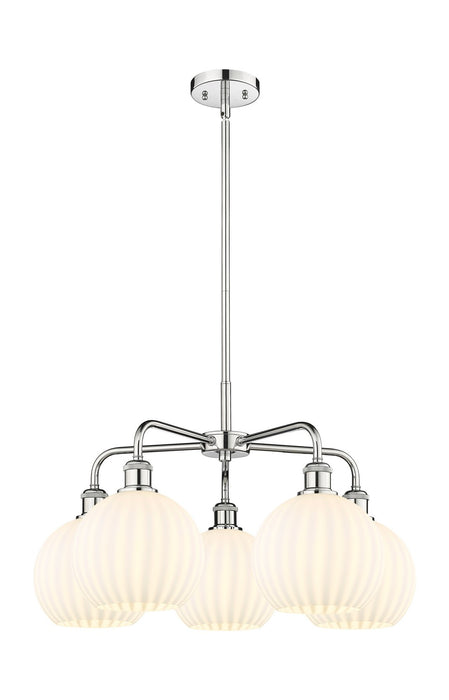 Innovations 516-5CR-PC-G1217-8WV LED Chandelier, Polished Chrome