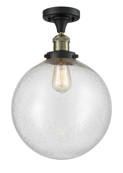 Innovations 517-1CH-BAB-G204-12 One Light Semi-Flush Mount, Black Antique Brass