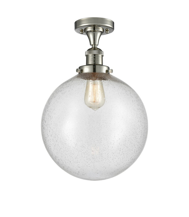 Innovations 517-1CH-PN-G204-12 One Light Semi-Flush Mount, Polished Nickel