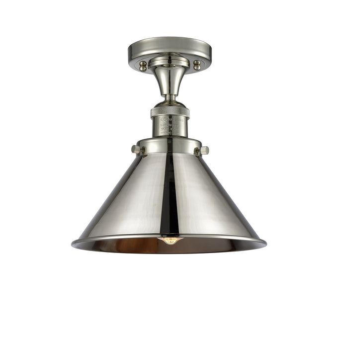 Innovations 517-1CH-PN-M10-PN One Light Semi-Flush Mount, Polished Nickel