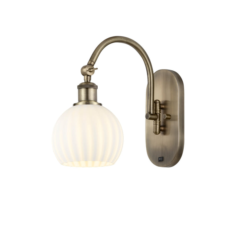 Innovations 518-1W-AB-G1217-6WV LED Wall Sconce, Antique Brass