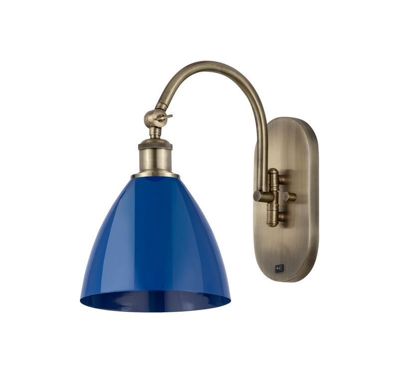 Innovations 518-1W-AB-MBD-75-BL One Light Wall Sconce, Antique Brass