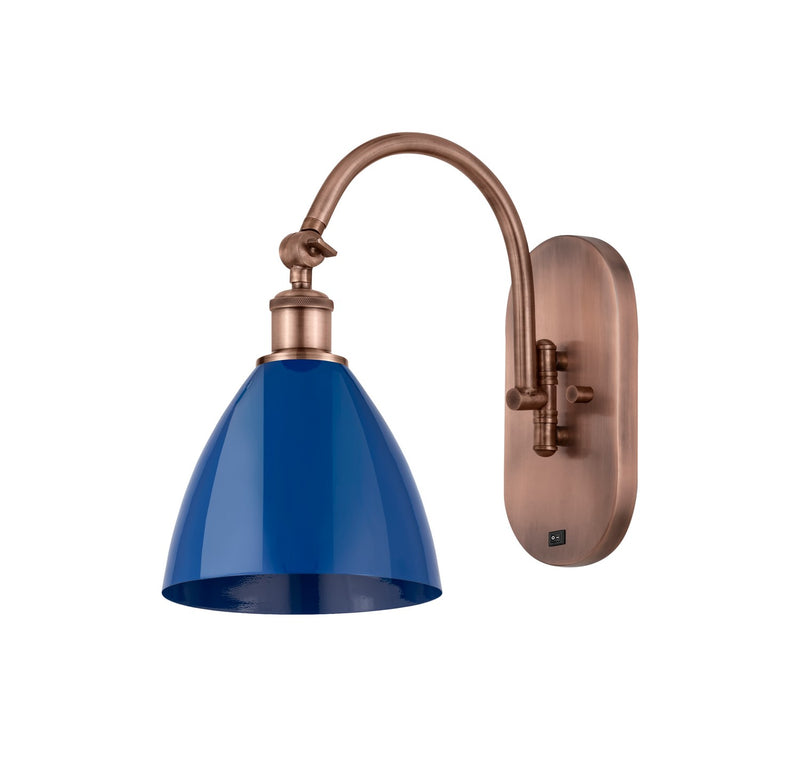 Innovations 518-1W-AC-MBD-75-BL One Light Wall Sconce, Antique Copper
