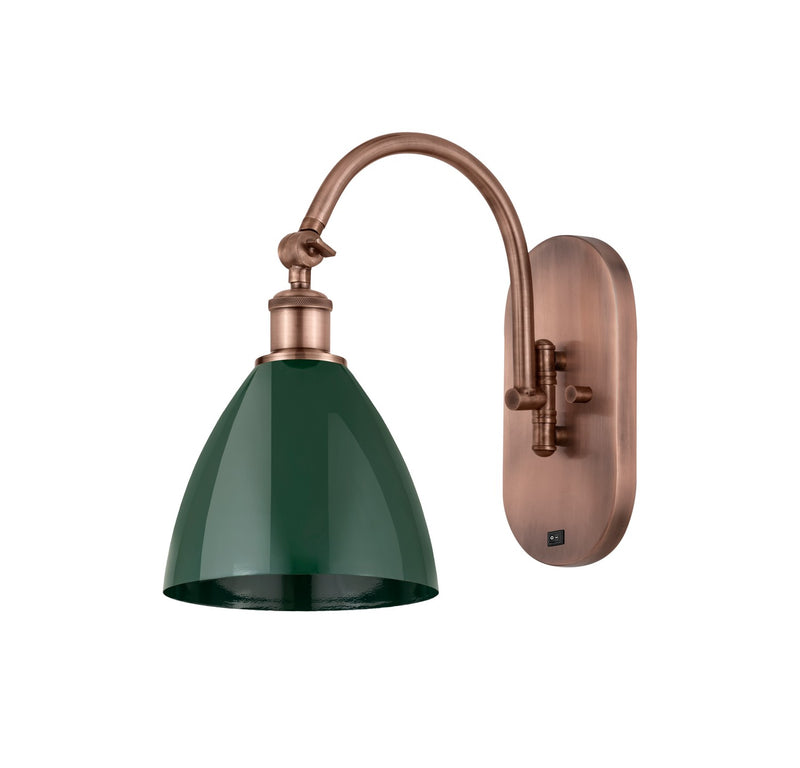 Innovations 518-1W-AC-MBD-75-GR One Light Wall Sconce, Antique Copper