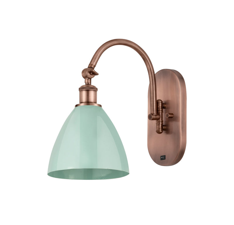 Innovations 518-1W-AC-MBD-75-SF One Light Wall Sconce, Antique Copper