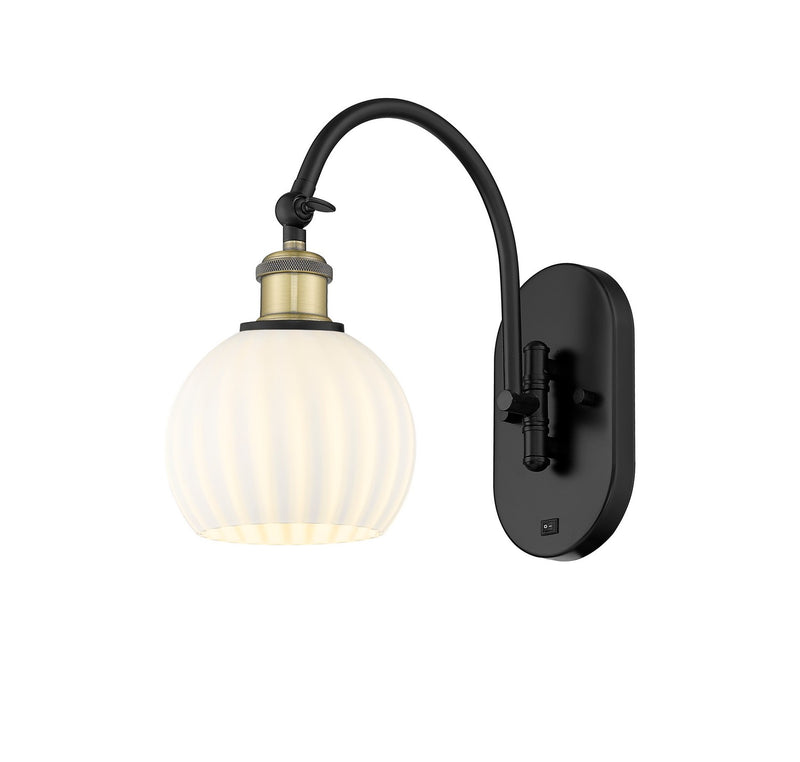 Innovations 518-1W-BAB-G1217-6WV LED Wall Sconce, Black Antique Brass