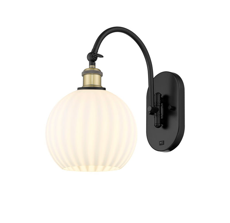 Innovations 518-1W-BAB-G1217-8WV LED Wall Sconce, Black Antique Brass