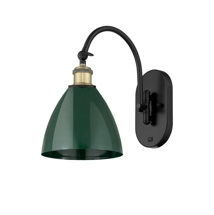 Innovations 518-1W-BAB-MBD-75-GR One Light Wall Sconce, Black Antique Brass