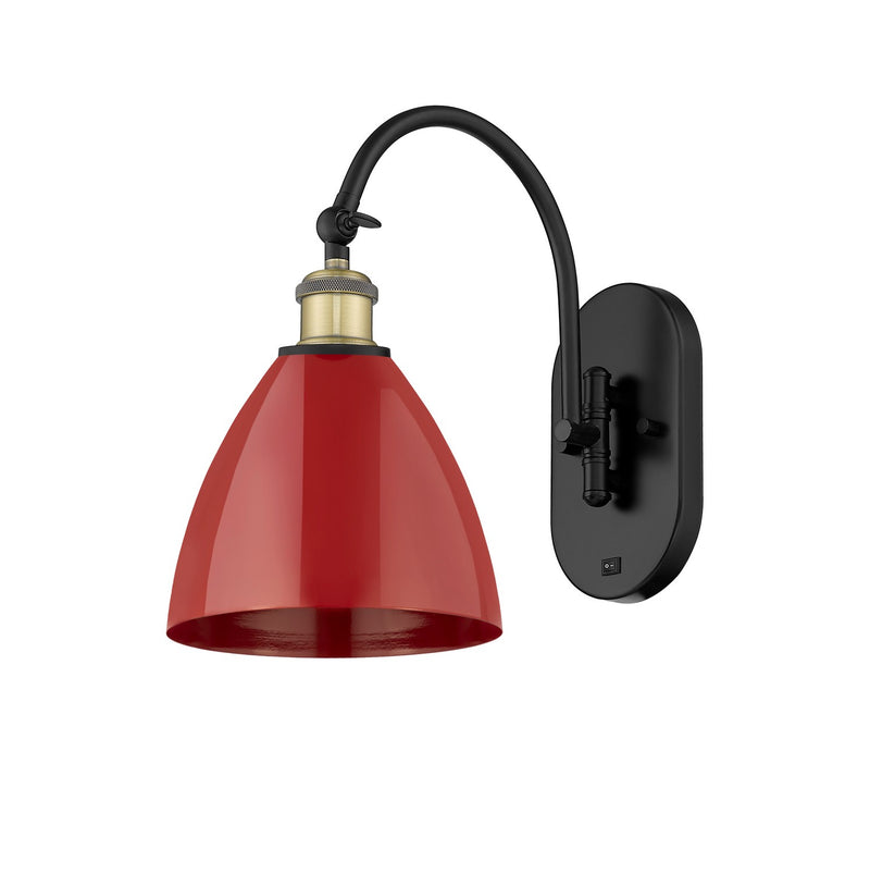Innovations 518-1W-BAB-MBD-75-RD One Light Wall Sconce, Black Antique Brass