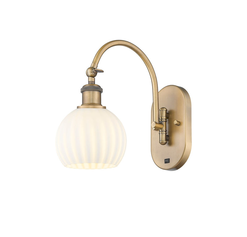 Innovations 518-1W-BB-G1217-6WV LED Wall Sconce, Brushed Brass