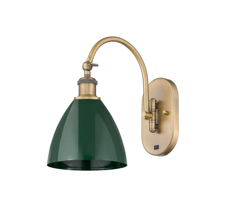 Innovations 518-1W-BB-MBD-75-GR One Light Wall Sconce, Brushed Brass