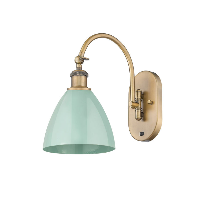 Innovations 518-1W-BB-MBD-75-SF One Light Wall Sconce, Brushed Brass