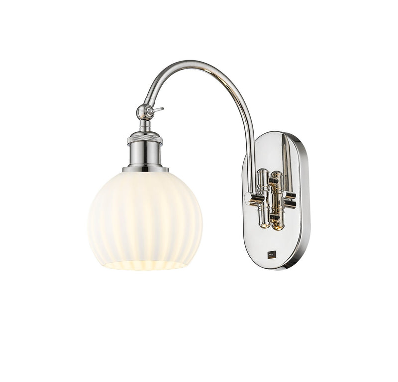 Innovations 518-1W-PN-G1217-6WV LED Wall Sconce, Polished Nickel