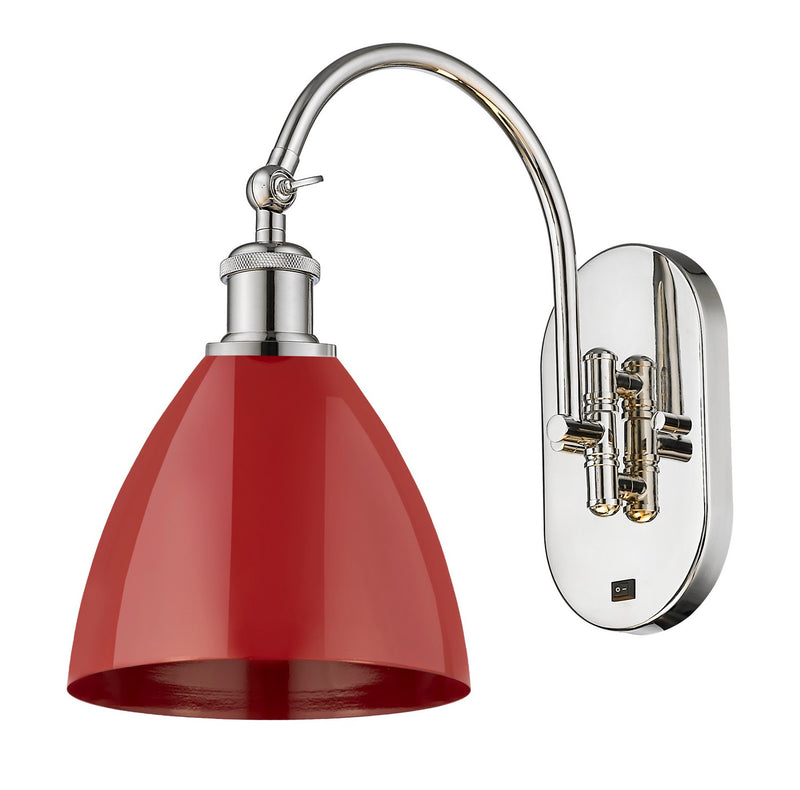 Innovations 518-1W-PN-MBD-75-RD One Light Wall Sconce, Polished Nickel