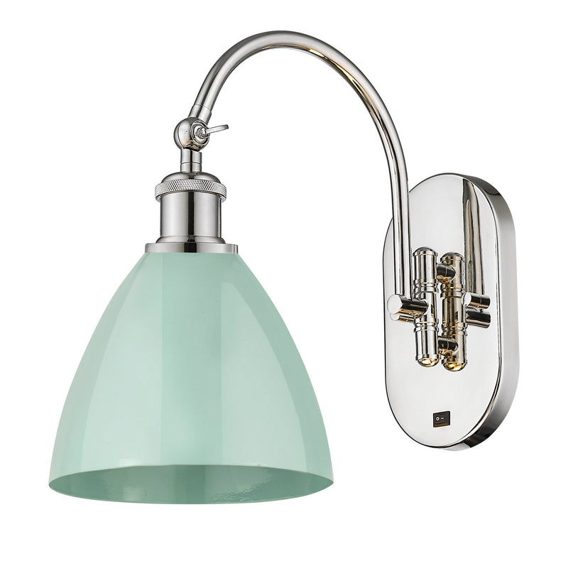 Innovations 518-1W-PN-MBD-75-SF One Light Wall Sconce, Polished Nickel