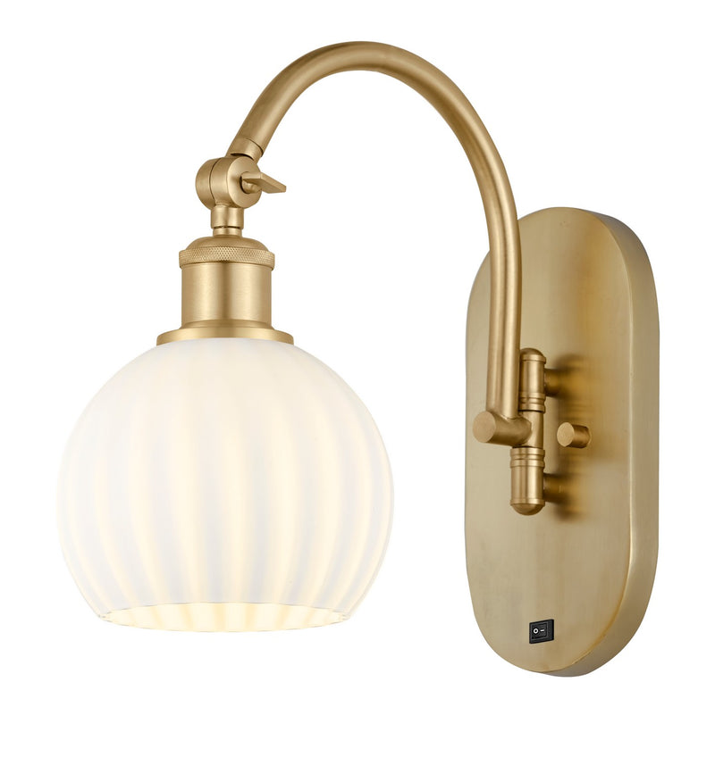 Innovations 518-1W-SG-G1217-6WV LED Wall Sconce, Satin Gold