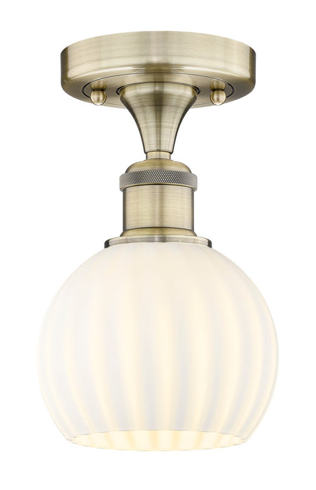 Innovations 616-1F-AB-G1217-6WV LED Semi-Flush Mount, Antique Brass