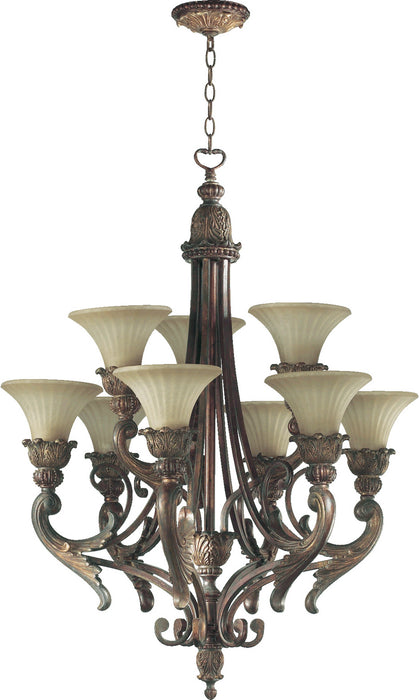 Quorum 6230-9-88 Nine Light Chandelier, Corsican Gold