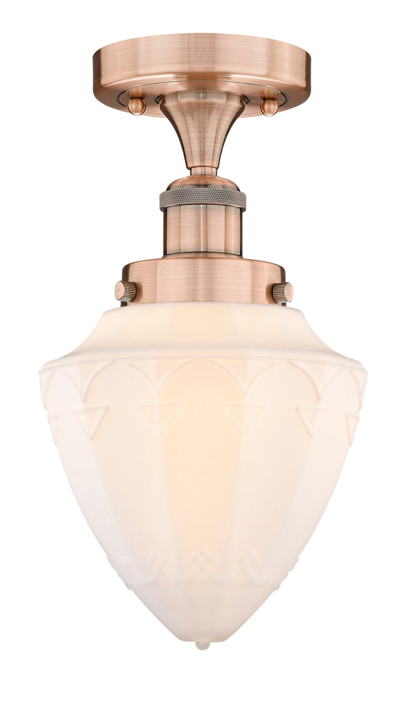 Innovations 616-1F-AC-G661-7 LED Semi-Flush Mount, Antique Copper