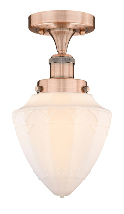 Innovations 616-1F-AC-G661-7 LED Semi-Flush Mount, Antique Copper
