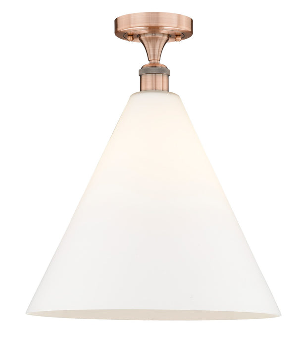 Innovations 616-1F-AC-GBC-161 One Light Semi-Flush Mount, Antique Copper