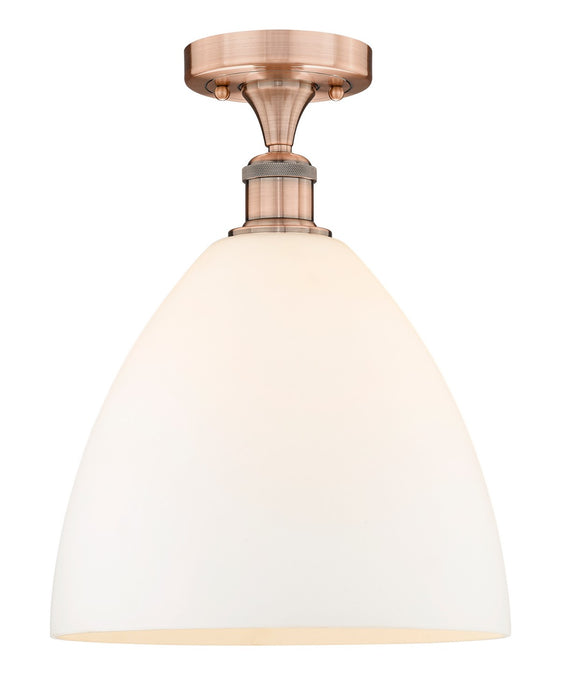Innovations 616-1F-AC-GBD-121 One Light Semi-Flush Mount, Antique Copper